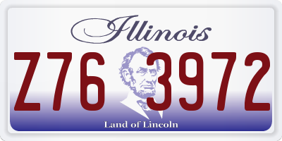 IL license plate Z763972