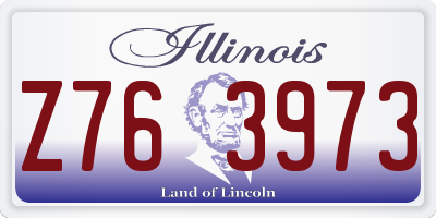 IL license plate Z763973