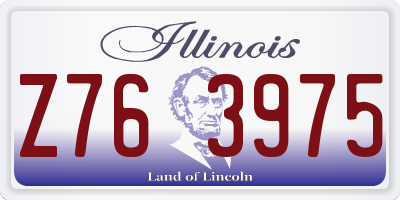 IL license plate Z763975