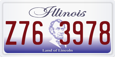 IL license plate Z763978