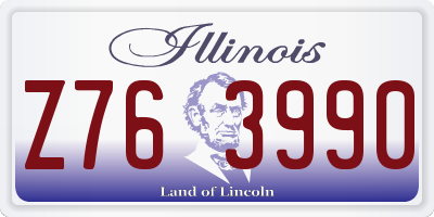 IL license plate Z763990