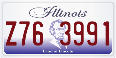 IL license plate Z763991
