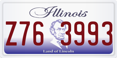 IL license plate Z763993