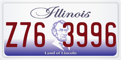 IL license plate Z763996