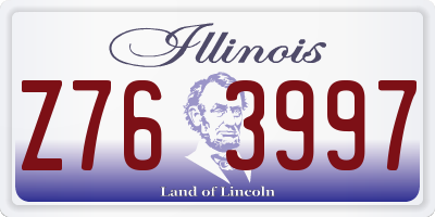 IL license plate Z763997