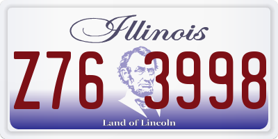 IL license plate Z763998