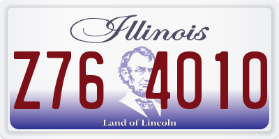 IL license plate Z764010
