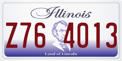 IL license plate Z764013