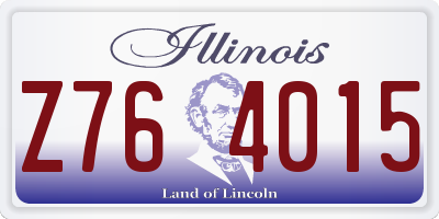 IL license plate Z764015