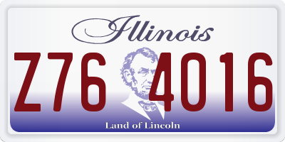 IL license plate Z764016