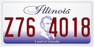 IL license plate Z764018