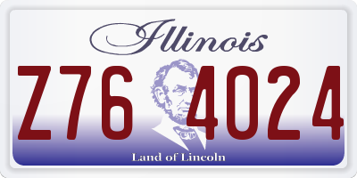 IL license plate Z764024