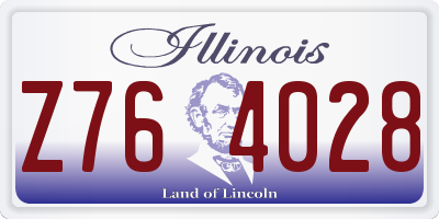 IL license plate Z764028