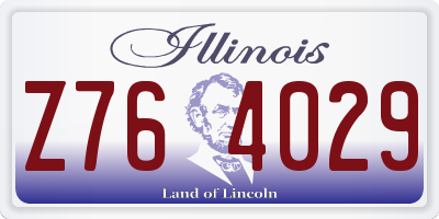IL license plate Z764029