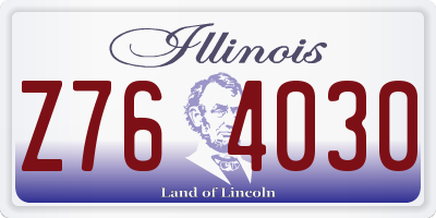 IL license plate Z764030