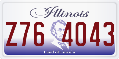 IL license plate Z764043