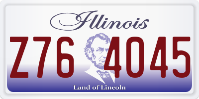 IL license plate Z764045