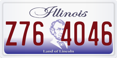 IL license plate Z764046