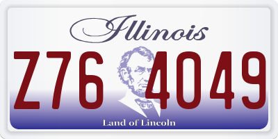 IL license plate Z764049