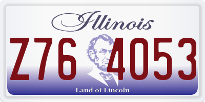IL license plate Z764053
