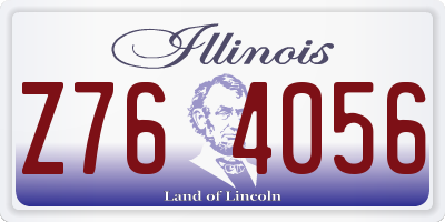 IL license plate Z764056