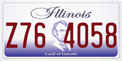 IL license plate Z764058