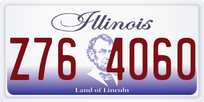 IL license plate Z764060