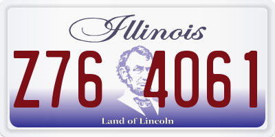 IL license plate Z764061