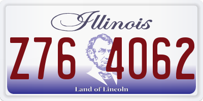 IL license plate Z764062