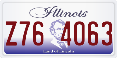 IL license plate Z764063
