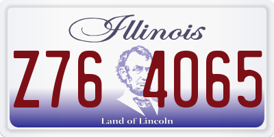 IL license plate Z764065