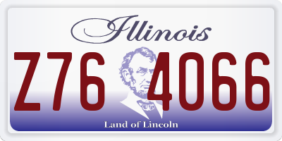 IL license plate Z764066