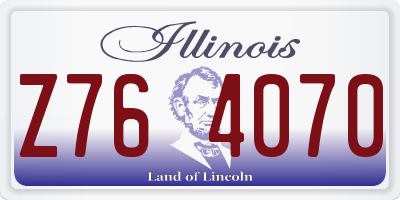 IL license plate Z764070