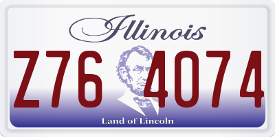 IL license plate Z764074