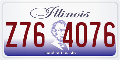 IL license plate Z764076