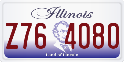 IL license plate Z764080