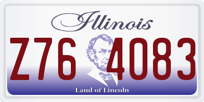 IL license plate Z764083