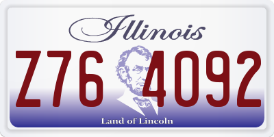 IL license plate Z764092