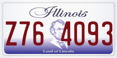 IL license plate Z764093