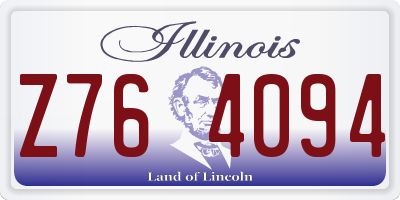 IL license plate Z764094