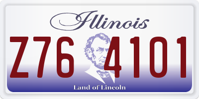 IL license plate Z764101