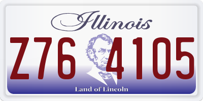 IL license plate Z764105