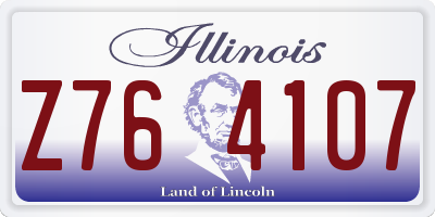 IL license plate Z764107