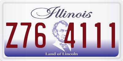 IL license plate Z764111