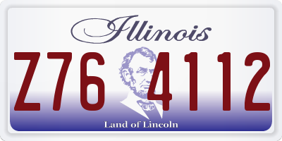 IL license plate Z764112