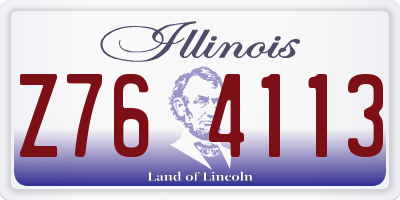 IL license plate Z764113