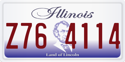 IL license plate Z764114