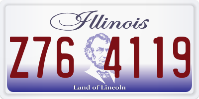 IL license plate Z764119