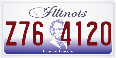 IL license plate Z764120