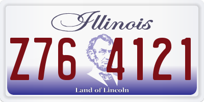 IL license plate Z764121